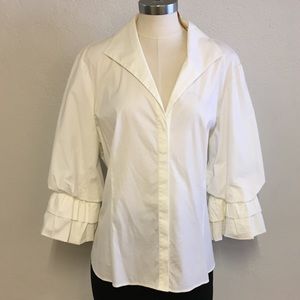 Lafayette 148 White Shirt, 16
